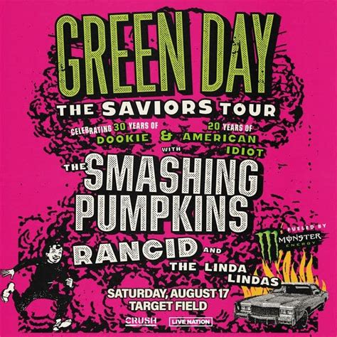 Green Day plan August return to Target Field with the Smashing Pumpkins and Rancid